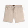 Pantaloni scurți din amestec de bumbac și in, croială regular, 7″