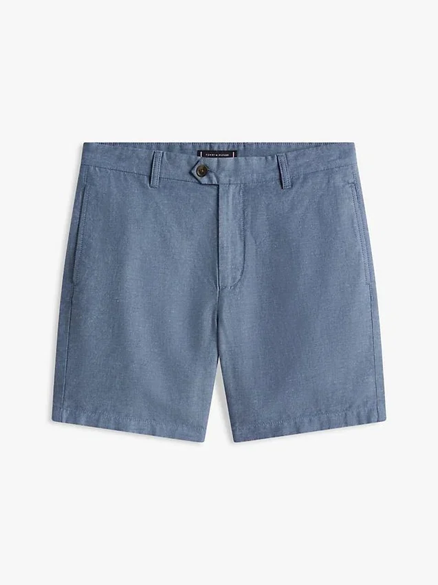 Pantaloni scurți din amestec de bumbac și in, croială regular, 7″ Pantaloni scurți din amestec de bumbac și in, croială regular, 7″