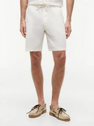 Pantaloni scurți din amestec de in, croială regular, 8″
