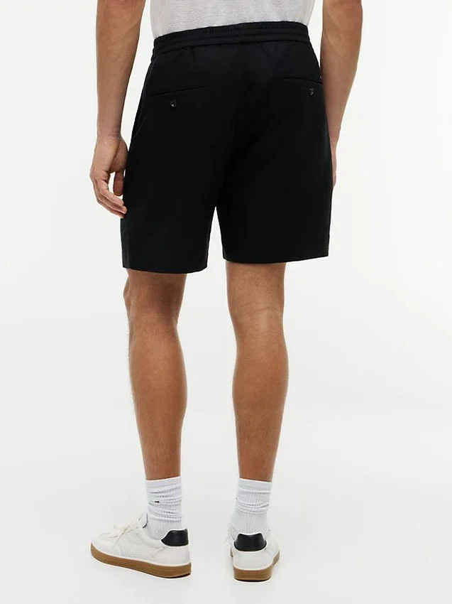 Pantaloni scurți din amestec de in, croială regular, 8″ Pantaloni scurți din amestec de in, croială regular, 8″
