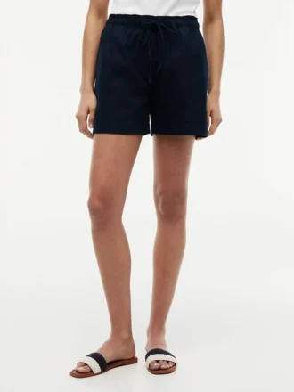 Pantaloni scurți din amestec de in și bumbac