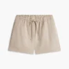 Pantaloni scurți din amestec de in și bumbac
