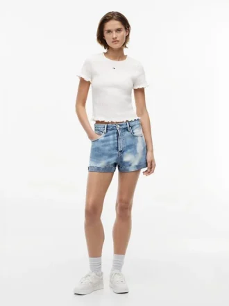 Pantaloni scurți din blugi cu manșete Tommy Jeans