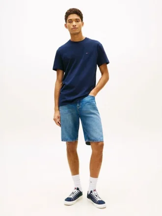 Pantaloni scurți din blugi Tommy Jeans cu buzunar cu steag