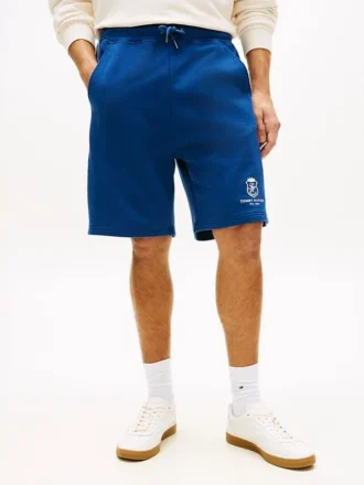 Pantaloni scurți din bumbac cu monogramă