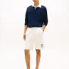 Pantaloni scurți din bumbac cu monogramă Pantaloni scurți din bumbac cu monogramă