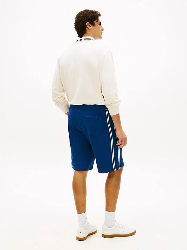 Pantaloni scurți din bumbac cu monogramă Pantaloni scurți din bumbac cu monogramă