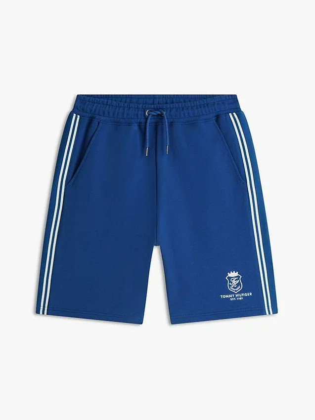 Pantaloni scurți din bumbac cu monogramă Pantaloni scurți din bumbac cu monogramă