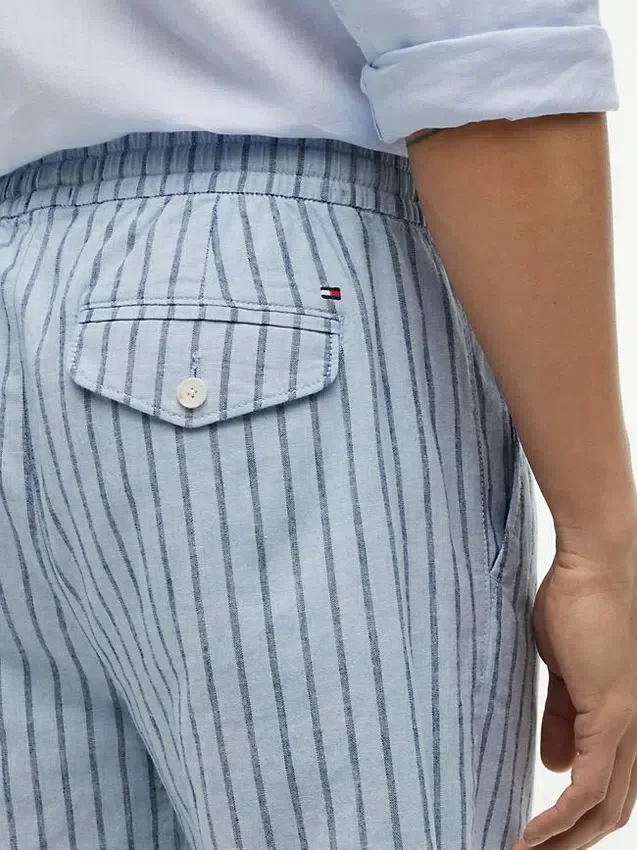 Pantaloni scurți din bumbac și in cu dungi, 7″ Pantaloni scurți din bumbac și in cu dungi, 7″