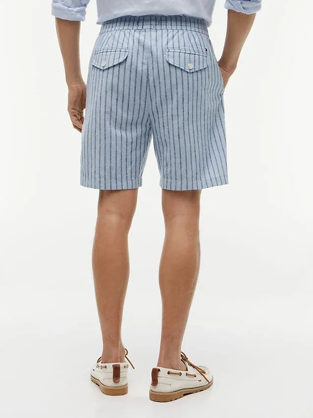Pantaloni scurți din bumbac și in cu dungi, 7″ Pantaloni scurți din bumbac și in cu dungi, 7″
