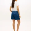 Pantaloni scurți din denim cu talie înaltă și curele