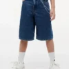 Pantaloni scurți din denim largi cu imprimeu graffiti pentru copii Pantaloni scurți din denim largi cu imprimeu graffiti pentru copii