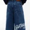 Pantaloni scurți din denim largi cu imprimeu graffiti pentru copii Pantaloni scurți din denim largi cu imprimeu graffiti pentru copii