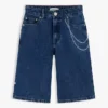 Pantaloni scurți din denim largi cu imprimeu graffiti pentru copii Pantaloni scurți din denim largi cu imprimeu graffiti pentru copii