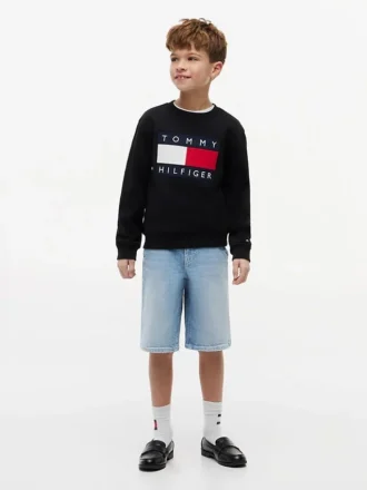 Pantaloni scurți din denim largi pentru băieți