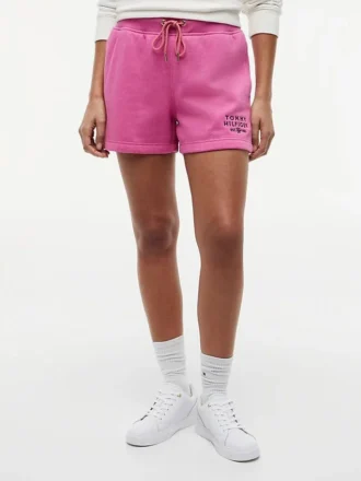 Pantaloni scurți din fleece cu logo Monotype