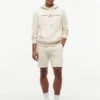 Pantaloni scurți din fleece cu logo Tommy brodat Pantaloni scurți din fleece cu logo Tommy brodat