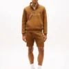 Pantaloni scurți din fleece cu logo Tommy brodat Pantaloni scurți din fleece cu logo Tommy brodat