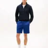 Pantaloni scurți din fleece cu logo Tommy brodat Pantaloni scurți din fleece cu logo Tommy brodat