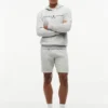 Pantaloni scurți din fleece cu logo Tommy brodat Pantaloni scurți din fleece cu logo Tommy brodat