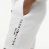 Pantaloni scurți din fleece cu logo Tommy brodat Pantaloni scurți din fleece cu logo Tommy brodat