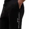 Pantaloni scurți din fleece cu logo Tommy brodat Pantaloni scurți din fleece cu logo Tommy brodat