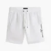 Pantaloni scurți din fleece cu logo Tommy brodat Pantaloni scurți din fleece cu logo Tommy brodat