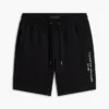 Pantaloni scurți din fleece cu logo Tommy brodat Pantaloni scurți din fleece cu logo Tommy brodat