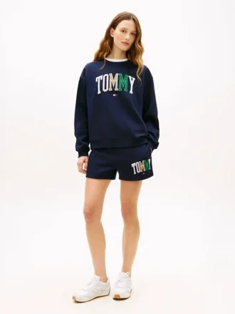 Pantaloni scurți din fleece multicolor cu logo Tommy