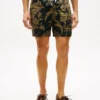 Pantaloni scurți din in cu imprimeu tropical Pantaloni scurți din in cu imprimeu tropical