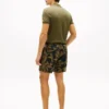 Pantaloni scurți din in cu imprimeu tropical Pantaloni scurți din in cu imprimeu tropical