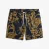 Pantaloni scurți din in cu imprimeu tropical Pantaloni scurți din in cu imprimeu tropical