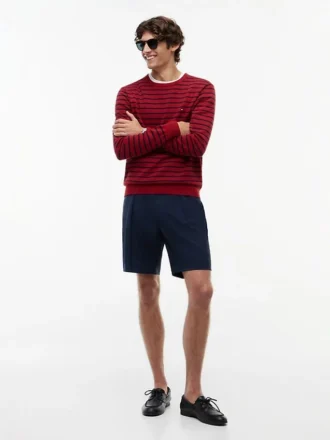 Pantaloni scurți din lână plisați New York Label