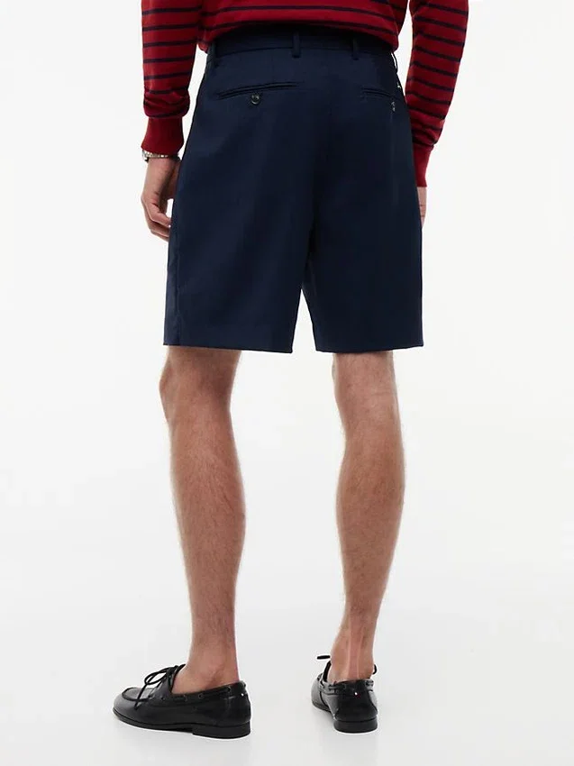Pantaloni scurți din lână plisați New York Label Pantaloni scurți din lână plisați New York Label
