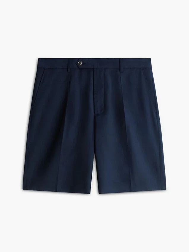 Pantaloni scurți din lână plisați New York Label Pantaloni scurți din lână plisați New York Label