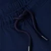 Pantaloni scurți din material frotir cu logo steag ondulat, croială regular Pantaloni scurți din material frotir cu logo steag ondulat, croială regular