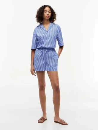 Pantaloni scurți din poplin cu dungi
