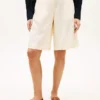 Pantaloni scurți din poplin plisat Pantaloni scurți din poplin plisat