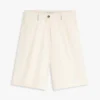 Pantaloni scurți din poplin plisat Pantaloni scurți din poplin plisat