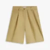 Pantaloni scurți din poplin plisat Pantaloni scurți din poplin plisat