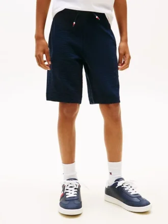 Pantaloni scurți din seersucker elastic pentru copii