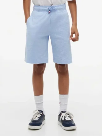 Pantaloni scurți din seersucker elastic pentru copii