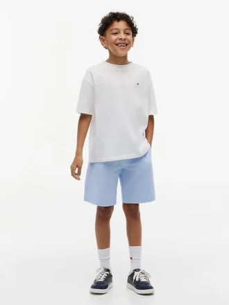 Pantaloni scurți din seersucker elastic pentru copii
