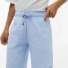 Pantaloni scurți din seersucker elastic pentru copii Pantaloni scurți din seersucker elastic pentru copii