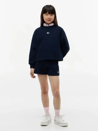 Pantaloni scurți din tricot cu imprimeu tonal pentru copii Pantaloni scurți din tricot cu imprimeu tonal pentru copii