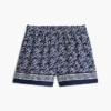 Pantaloni scurți din voal cu monogramă script pe toată suprafața