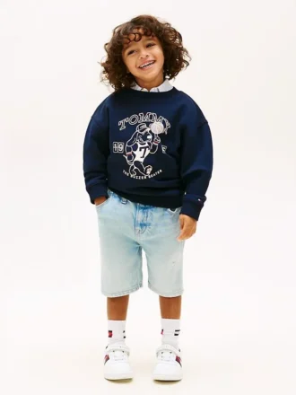 Pantaloni scurți drepți din denim pentru copii