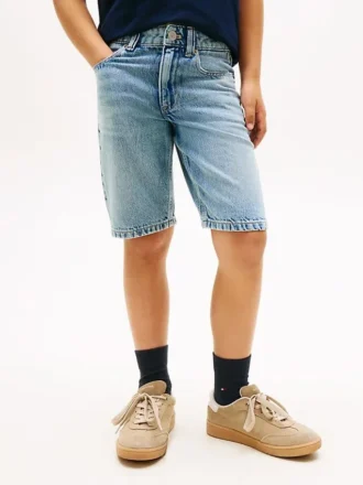Pantaloni scurți drepți din denim pentru copii