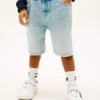 Pantaloni scurți drepți din denim pentru copii Pantaloni scurți drepți din denim pentru copii