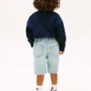 Pantaloni scurți drepți din denim pentru copii Pantaloni scurți drepți din denim pentru copii